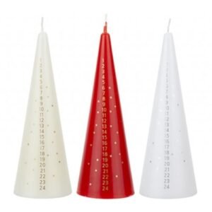 Christmas Advent Candle 15cm Assorted Colours