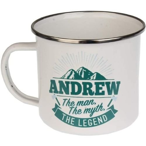 Enamel Personalised Coffee Mug Andrew