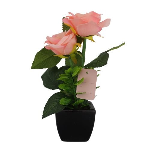Artificial Rose In Ceramic Pot