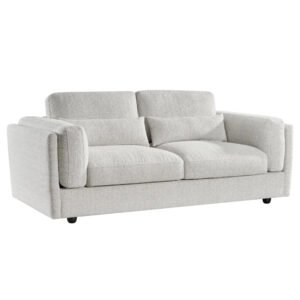 Barrie Fabric 3 Seater Sofa In Beige