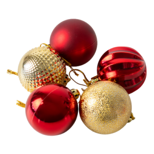 Christmas Baubles Shine & Shimmer Assorted Colours Pack of 15