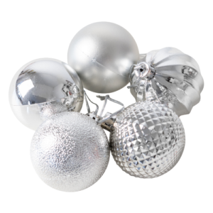 Christmas Baubles Shine & Shimmer Assorted Colours Pack of 15