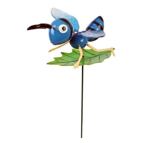Wobbly Bee Stake Garden Decoration Assorted Colours