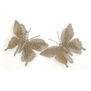 Glitter Butterfly Decorative Christmas Clips
