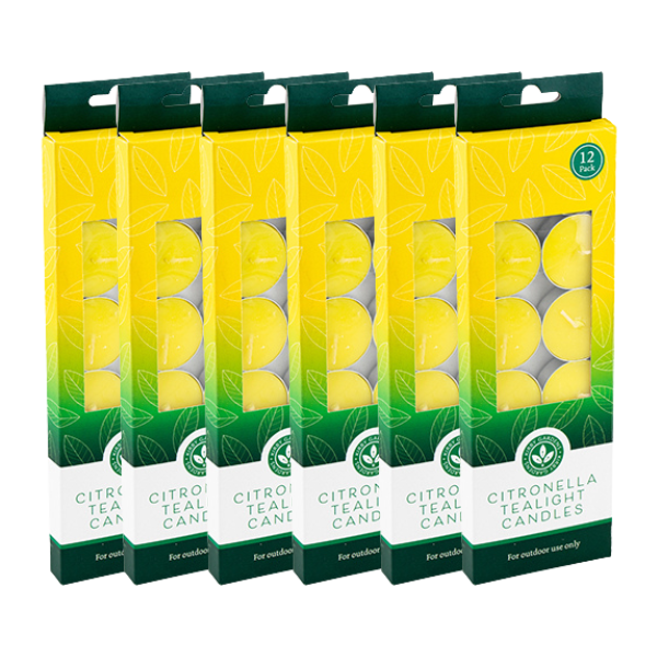 Citronella Tealight Candles 12 Pack — Pack of 6