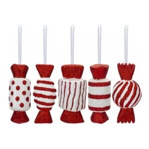 Large Candy Cane Christmas Hanging Decoration Assorted Styles to