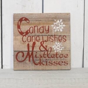 Candy Cane Wishes Christmas Sign