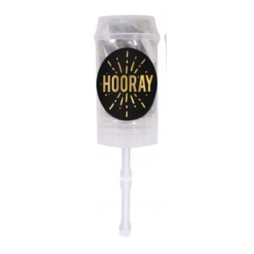 Christmas Gold & Silver Paper Confetti Push Pop Assorted Designs