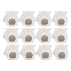 White Ceramic Oil Wax Melt Burner 10cm Assorted Pack Size