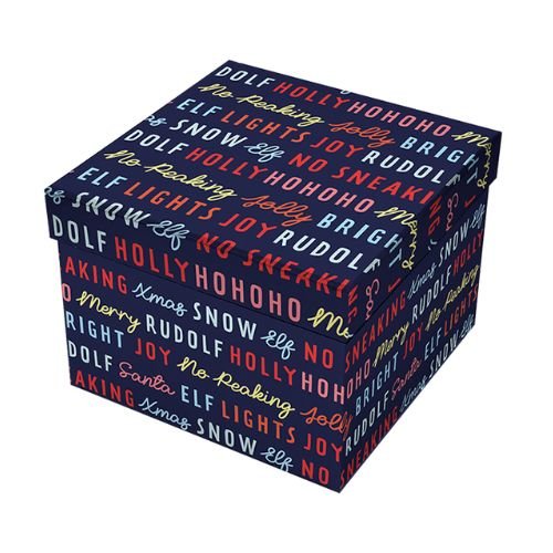 Printed Christmas Gift Box Set 3 Pack Assorted Designs