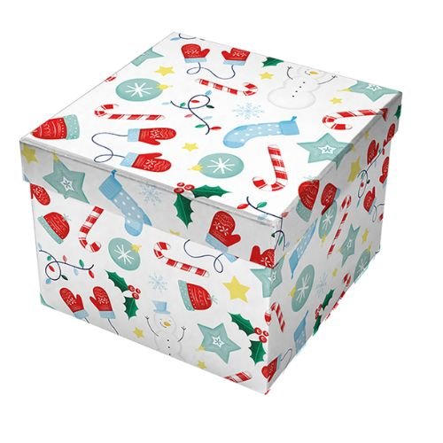 Printed Christmas Gift Box Set 3 Pack Assorted Designs