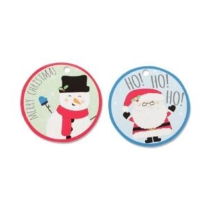 Christmas Santa & Snowman Foil Gift Tags 20 Pack