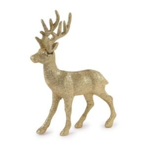 Glitter Reindeer Christmas Decoration Assorted Colours