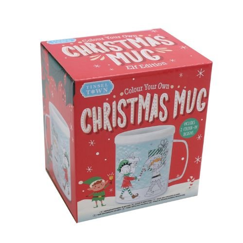Tinsel Town Colour Your Own Christmas Mug Assorted Colours