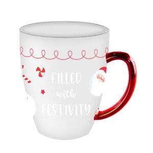 Festive Glass Quote Print Mug Assorted Designs