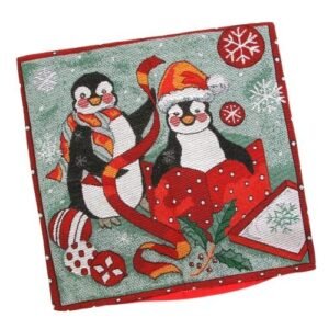 Festive Penguin Christmas Cushion