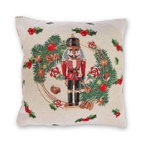 Nutcracker Soldier Christmas Cushion 46cm x 46cm