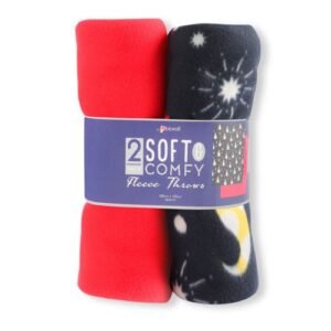 Christmas Gonk Fleece Throws 100 x 150cm 2Pk