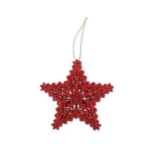 Christmas Star Baubles Assorted Colours 2 Pack