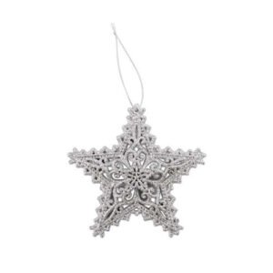 Christmas Star Baubles Assorted Colours 2 Pack