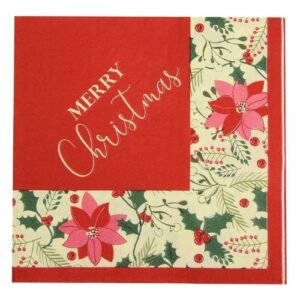 Traditional Christmas Napkins 25 Pk