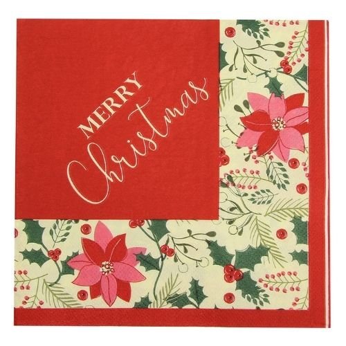 Traditional Christmas Napkins 25 Pk