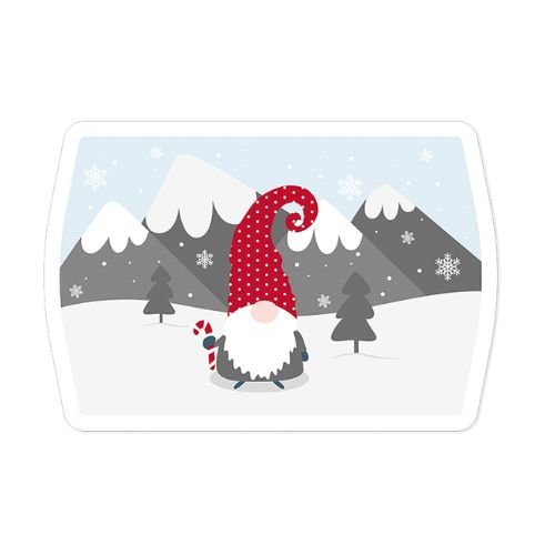 Christmas Rectangular Metal Serving Tray 38x25cm