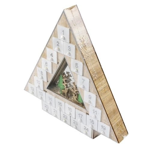 LED Tree Wooden Advent Christmas Calendar