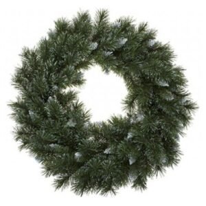 Large Artifical Christmas Wreath Snowy Tips 16″