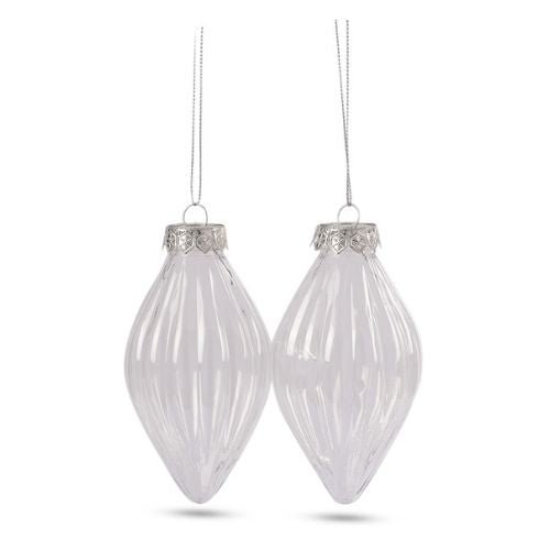 Fillable Clear Candle Baubles 2 Pack