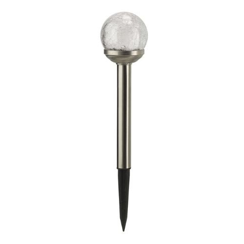 Crackle Ball White LED Solar Stake Light