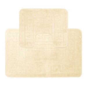 Coloroll 2 Piece Greek Bath Mat Set Non-Slip