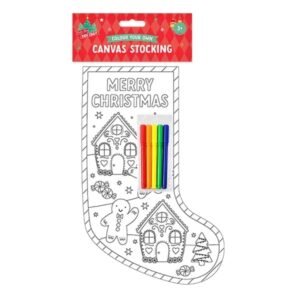 Christmas Colour Your Own Canvas Stocking Assorted Designs