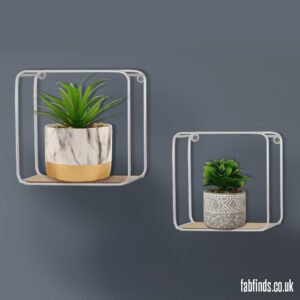 Home Collection Wire Cube Shelves 2 Pack Assorted Colours
