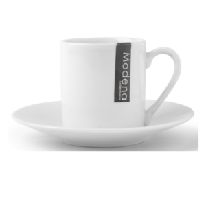 Modern Collection Espresso Cup & Saucer Set Coupe Shape 90ml 6 Pack