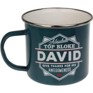 Enamel Personalised Coffee Mug David
