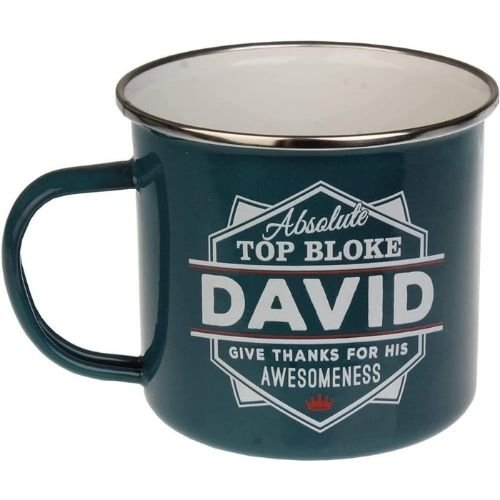Enamel Personalised Coffee Mug David