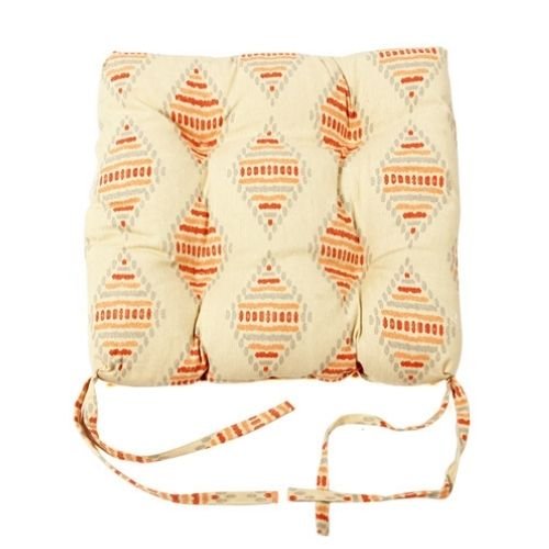 Neutral Peachy Diamond Printed Seat Cushion Pad 40cm