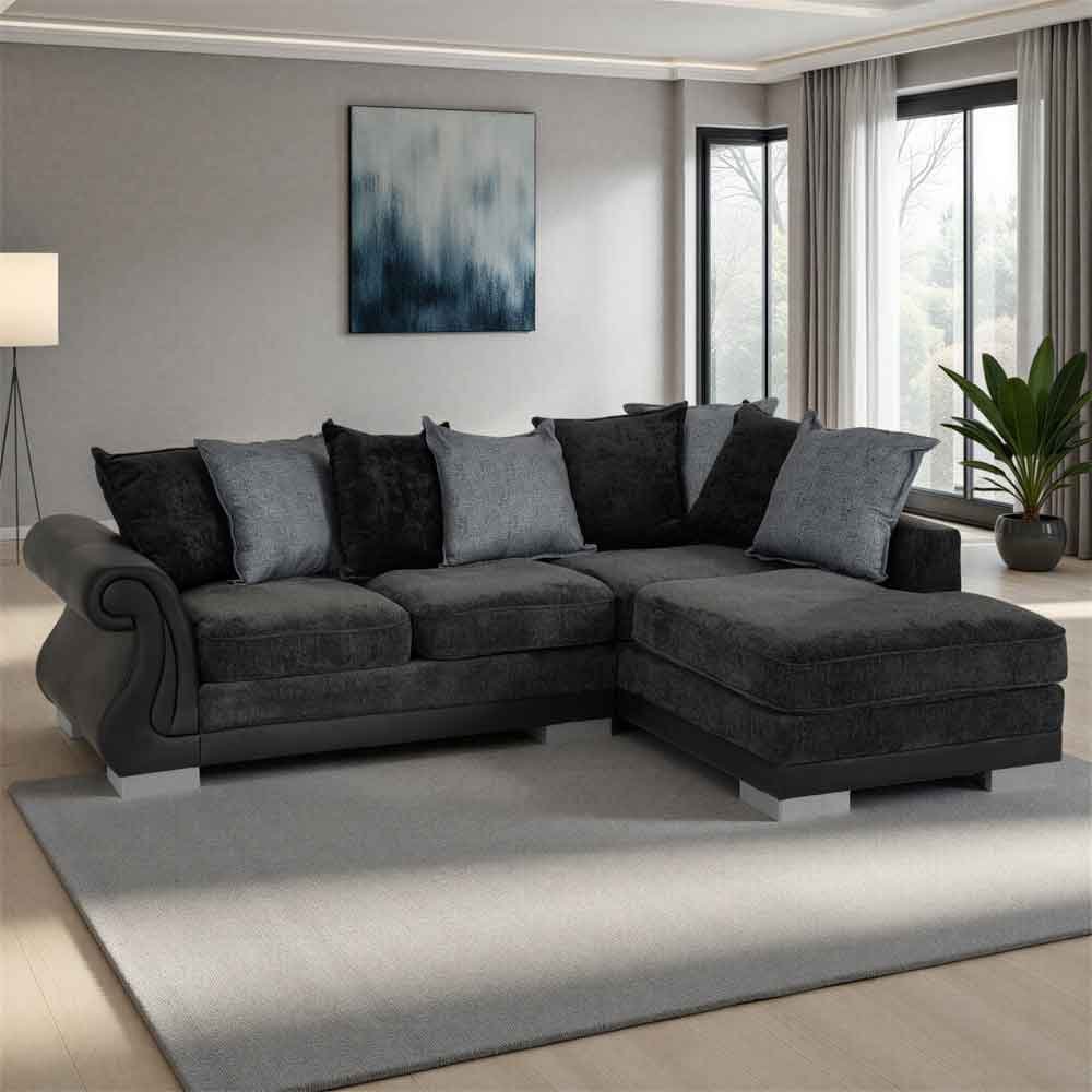 Emmaus Corner Sofa – Dark Grey