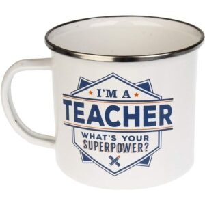 Enamel Personalised Coffee Mug Teacher