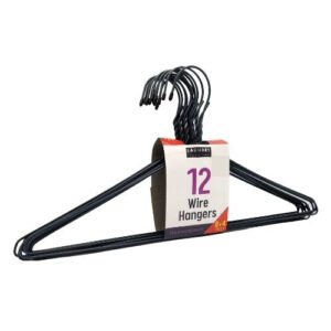 Laundry Essentials Coloured Wire Hangers Pack Of 12