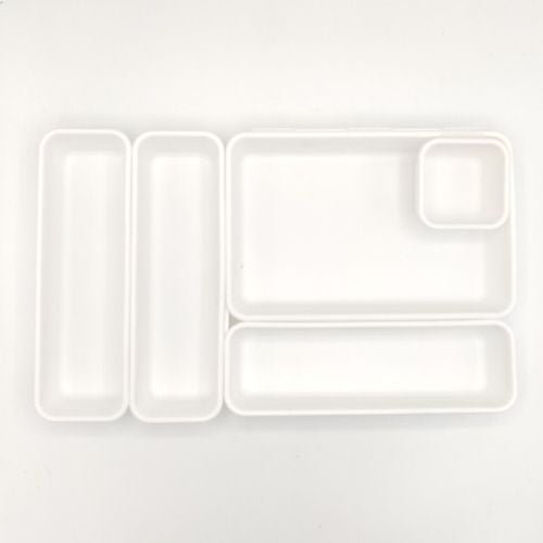 Home Collection 5 Pack Interlocking Drawer Organisers
