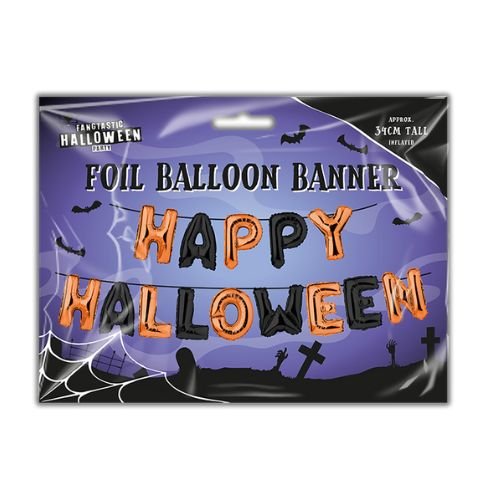 Happy Halloween Foil Balloon Banner