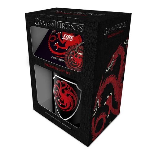 Game Of Thrones Targaryen Mug Coaster & Keychain Gift Set