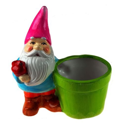 Roots & Shoots Garden Gnome Planter — Pink Hat
