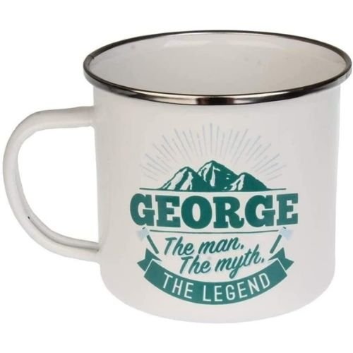 Enamel Personalised Coffee Mug George