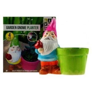 Ceramic Gnome Garden Flower Pot Assorted Colours