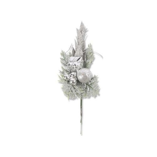 Glitter Berry & Box Pick Christmas Decoration