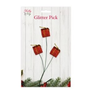 Christmas Novelty Glitter Pick Assorted Styles
