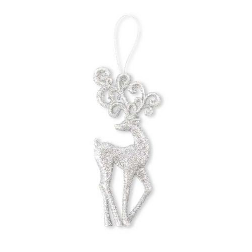 Glitter Reindeer Hanging Christmas Decoration Assorted Colours